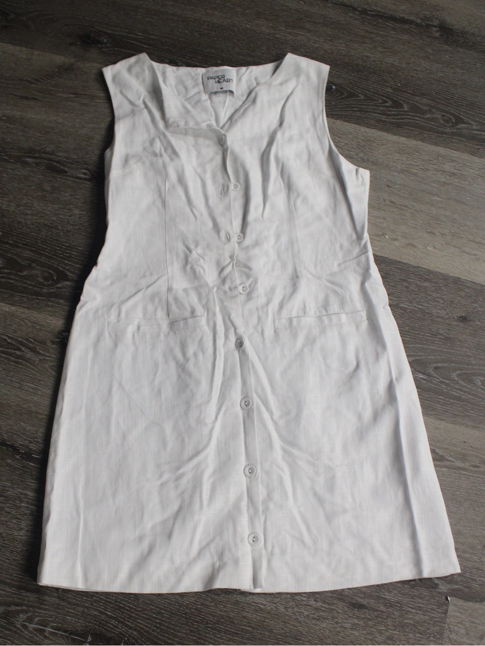 Paper Denim & Cloth White Button-Front Dress